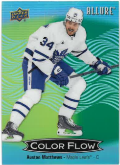 2024-25 UD Allure Color Flow Yellow-Green Auston Matthews č. CFL-9