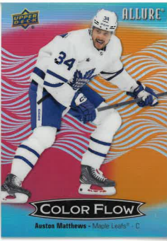 2024-25 UD Allure Color Flow Red-Orange Auston Matthews č. CFL-9