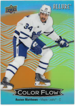 2024-25 UD Allure Color Flow Orange-Yellow Auston Matthews č. CFL-9