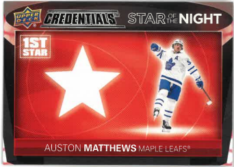 2021-22 UD Credentials Star Of The Night Auston Matthews č. 1S-4