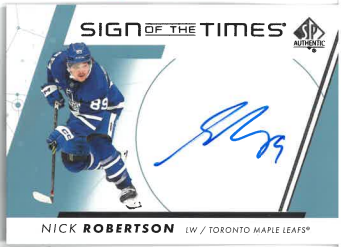 2022-23 UD SP Authentic Sign Of The Times Nick Robertson č. SOTT-NR