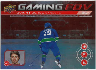 2024-25 UD Series I Gaming Fov Quinn Hughes č. GFOV-21