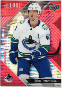 2024-25 UD Allure Red Rainbow Elias Pettersson č. 100