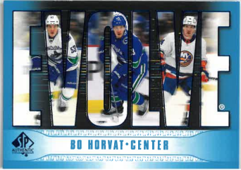2023-24 UD SP Authentic Evolve Blue Bo Horvat č. E-19