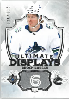 2023-24 UD Ultimate Collection Displays Brock Boeser /125 č. UD-BO
