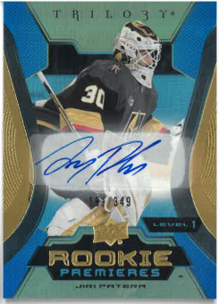 2023-24 UD Trilogy Gold Auto Level 1 Jiri Patera /349 č. 118