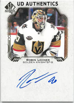 2021-22 UD SP Authentic UD Authentic Auto Robin Lehner č. UDA-RL
