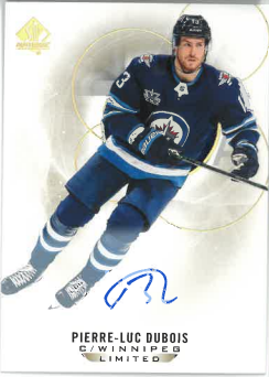 2020-21 UD Authentic Limited Auto Pier-Luc Dubois č. 25