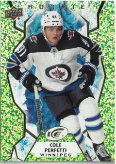 2021-22 UD Ice Green Rookie Cole Perfetti č. 104