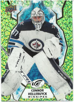 2021-22 UD Ice Green Connor Hellebuyck č. 53