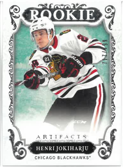 2018-19 UD Artifacts Rookie Henri Jokiharju /799 č. RED187