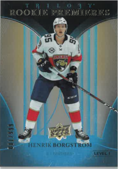 2018-19 UD Trilogy Rookie Premieres Level 1 Henrik Borgstrom /999 č. 65