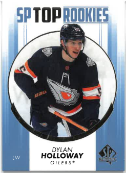 2022-23 UD SP Authentic SP Top Rookies Blue Dylan Holloway č. TR-38