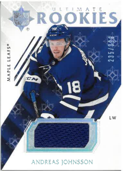 2018-19 UD Ultimate Rookies Jersey Andreas Johnsson /999 č. 65