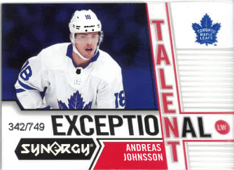 2018-19 UD Synergy Exceptional Talent Andreas Johnsson /749 č. ET-36