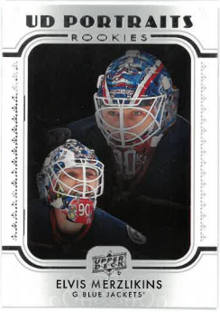 2019-20 UD Series II UD Portraits Rookies Elvis Merzlikins č. P-91