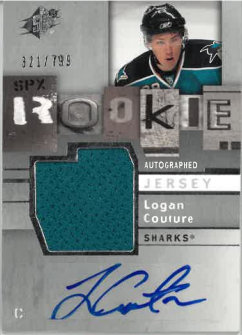 2009-10 UD SPx Rookie Autographed Jersey Logan Couture /799 č. 169