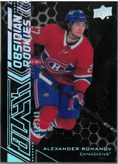 2020-21 UD Black Obsidian Rookies Alexander Romanov č. OR-48