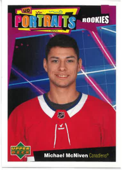 2020-21 UD Series II UD Portraits Rookie Michael McNiven č. P-80