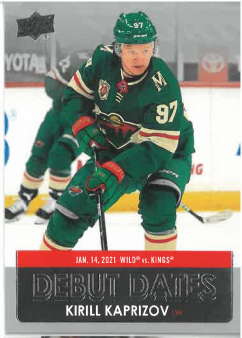 2021-22 UD Series I Debut Dates Kirill Kaprizov č. DD-25