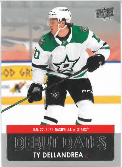 2021-22 UD Series I Debut Dates Ty Dellandrea č. DD-12