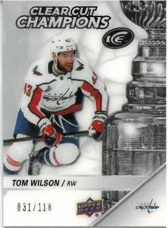 2018-19 UD Ice Clear Cut Champions Tom Wilson /118 č. CCC-TW