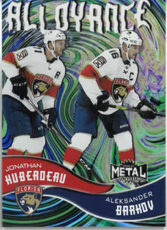 2020-21 UD Metal Universe Alloyance J. Huberdeau/A. Barkov č. AL-2