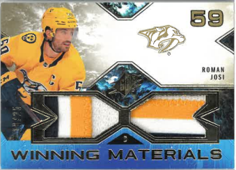 2021-22 UD SPx Winning Materials Roman Josi /25 č. WM-RJ